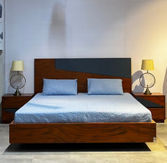 Two-Tone Wooden Bed Set