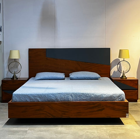 Two-Tone Wooden Bed Set