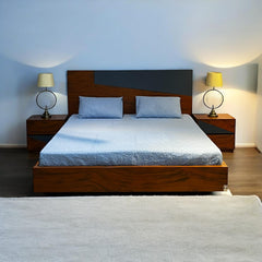 Two-Tone Wooden Bed Set